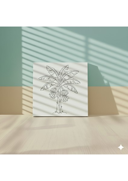 Çocuklar Için Tropikal Meyve Muz Ağacı Temalı Eğitici ve Eğlenceli Boyama Seti modelleri