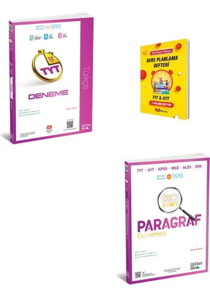 345 Tyt 2026 Türkçe ve Paragraf Denemeleri + Planlama Defteri