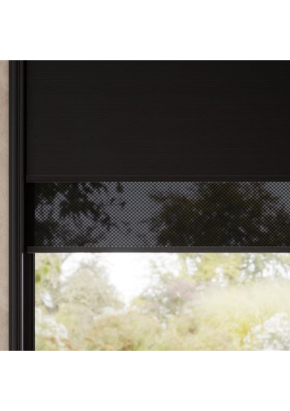 Sunscreen Çiftli Sistem Blackout Stor Perde (Screen+ Blackout Stor) Alüminyum Kasalı Yüksek Kaliteli - Siyah BLACKOUTV05/SCREENV40 indirimleri