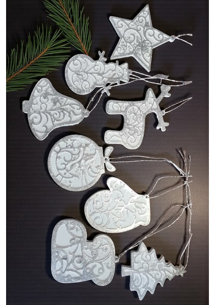 8 Modelli Taş Yılbaşı Ağacı Süsü, Yılbaşı Hediyesi, Yeni Yıl Süsü fırsatları