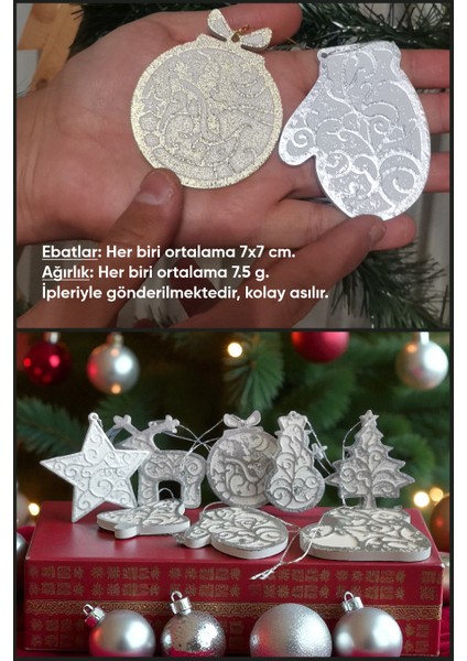 8 Modelli Taş Yılbaşı Ağacı Süsü, Yılbaşı Hediyesi, Yeni Yıl Süsü indirimleri