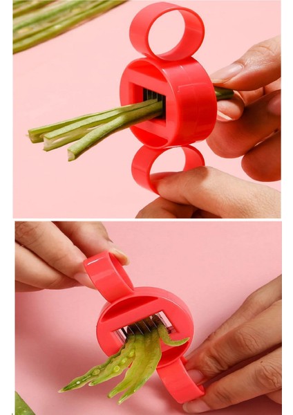 Ayarlanabilir Yeşil Fasulye Dilimleme Kesici + Limon Sıkacağı Limonatör Plastik - 2li Set E9F7X8 modelleri