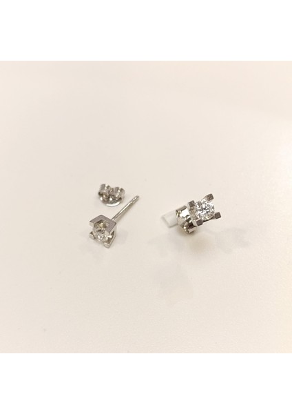 Pırlanta Tek Taş Küpe 14 Ayar Altın Hd Videolu modelleri