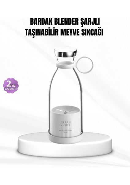Ieg Şarjlı Portatif Blender – Gıda Sınıfı Malzeme, 10 Kullanımlık Pil, Mini Boy ve Hafif Tasarım