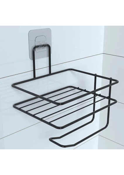 Buffer® Kendiliğinden Yapışkanlı Tuvalet Kağıdı Tutacağı ve Yedek Raf - Siyah Modern Metal Tasarım fiyatları