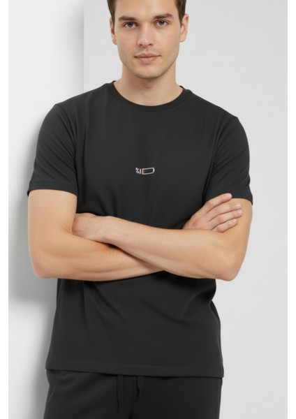 %100 Pamuk Penye Süprem Erkek 2'li Pijama Takımı Koyu Antrasit Kısa Kol Cep Ipli Relax Fit Düşük Pil Gücü indirimleri