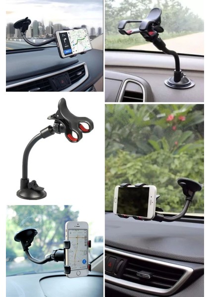 Buffer® Akrobat Cama Sabitlenen Güçlü Vakumlu 360 Derece Dönen Tüm Modellere Uyan Oto Telefon Tutucu