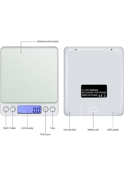 Buffer® Dijital Hassas Mutfak Terazisi Hassas Tartı 2000 Gr/01 gr Hassasiyet modelleri