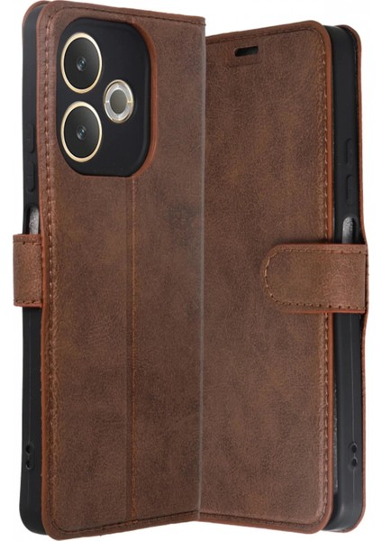 Oppo A5 Pro 4g Trend S Plus Kapaklı Kılıf - Taba