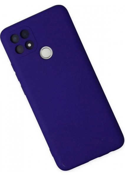 Oppo A15 Kılıf Nano Içi Kadife Silikon - Mor modelleri