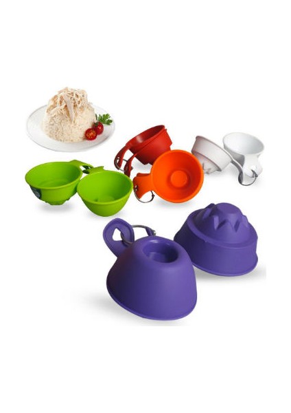 Dayanıklı Yapışmaz Plastik Izgara Maşası 30 cm + 2 Adet Sevimli Pilav ve Helva Kalıbı - 2li Set Z8U0 indirimleri