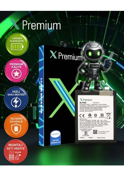 Xpremium Oppo RX17 Uyumlu Batarya Pil Süper Yüksek Kalite 3500 Mah BLP689