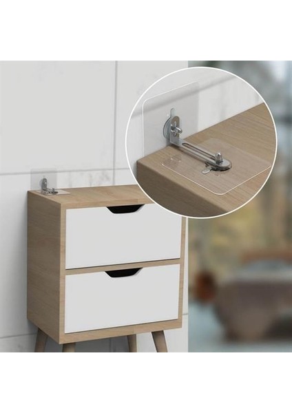 Buffer® Deprem Için Ultra Dayanıklı Çivisiz Duvarı Delmeden Ayarlanabilir Eşya Sabitleyici Aparat