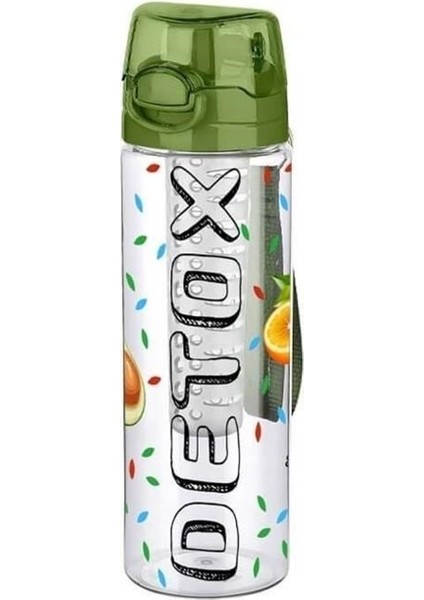 Buffer® Tutma Saplı Kilitli Kendiliğinden Süzgeçli Kolay Taşınabilir Detoks Sporcu Diyet Matarası