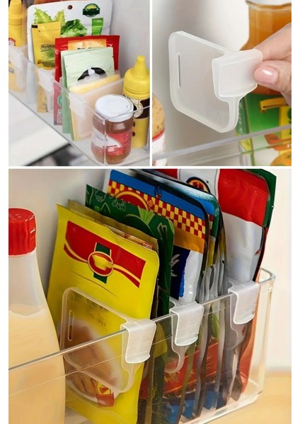 Buffer® 10'luşeffaf Buzdolabı Yan Kapı Düzenleyici Buzdolabı Dolap Içi Bölümleyici Aparatlar