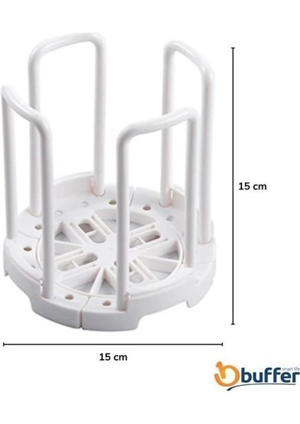 Buffer® Tabak Bardak Kase Standı Bulaşık Kurutma Tutucu Mutfak Düzenleyici Organizatör