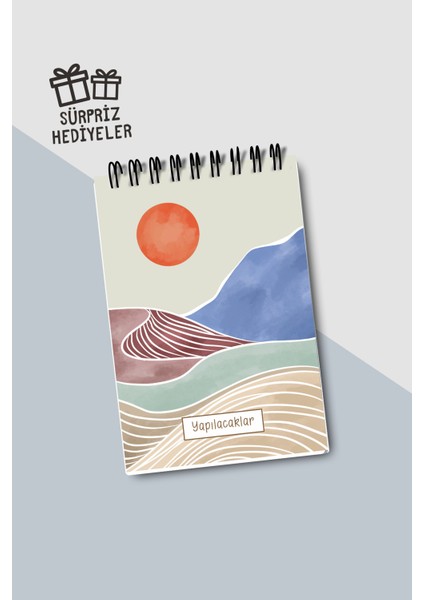 Yapılacaklar Listesi A6 Defter, Esnek Karton Kapaklı, Mini Defter