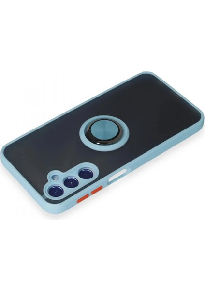 Ieg Samsung Galaxy M34 5g Kılıf Montreal Yüzüklü Silikon Kapak - Buz Mavi modelleri