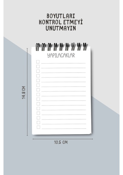 Yapılacaklar Listesi A6 Defter, Esnek Karton Kapaklı, Mini Defter fiyatları