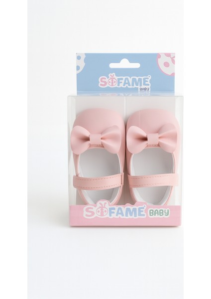 Kız Bebek Pembe Fiyonklu Babet Ayakkabı 18 Numara fiyatları
