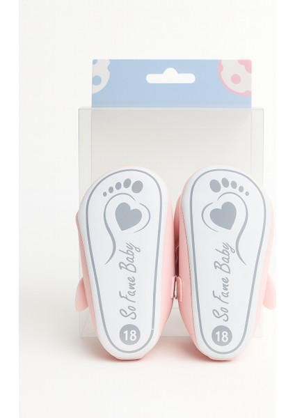 Kız Bebek Pembe Fiyonklu Babet Ayakkabı 18 Numara modelleri