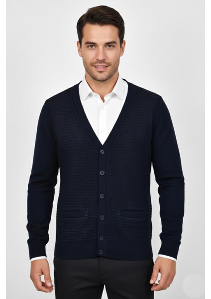 Erkek Düğmeli Cepli Hırka BGL-ST04833