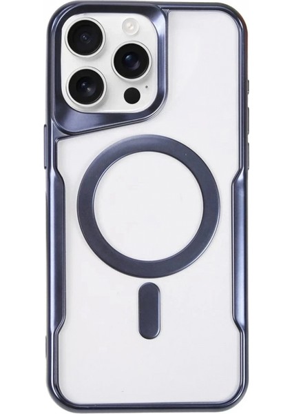 iPhone 11 Pro Max Kılıf Boyi Magsafe Silikon Kapak - Lacivert