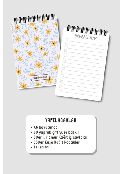 Yapılacaklar Listesi A6 Defter, Esnek Karton Kapaklı, Mini Defter modelleri