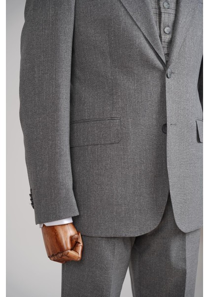 Modern ve Şık Yelekli Erkek Takım Elbise - Slim Fit Viskon KARIŞIMLI-KAW1001S fırsatları