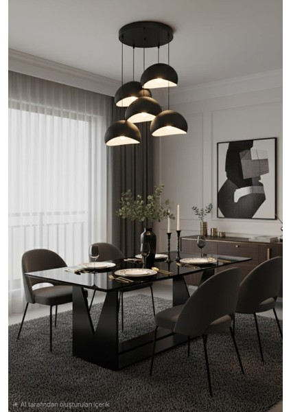 Beton Görünümlü Iskandinav &bohem Tarz 5’li Sarkıt Şık Avize (Ampul Hediyeli) modelleri