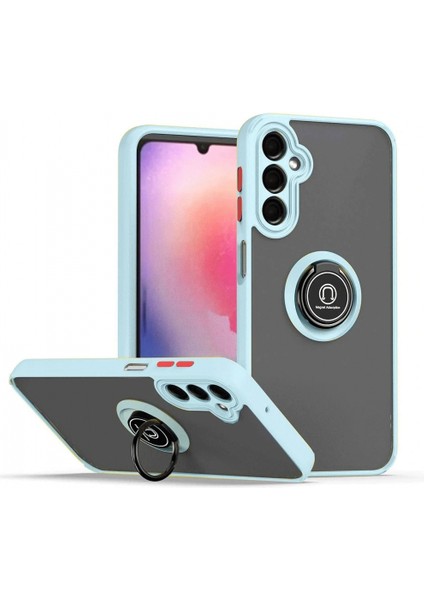 Ieg Samsung Galaxy A05S Kılıf Montreal Yüzüklü Silikon Kapak - Buz Mavi