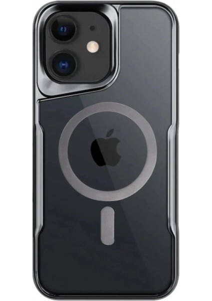 iPhone 12 Kılıf Boyi Magsafe Silikon Kapak - Titan Gri