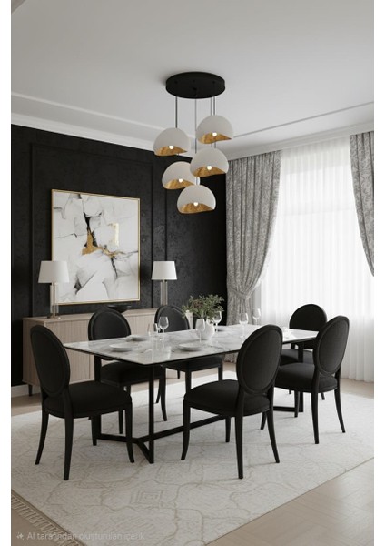 Beton Görünümlü Iskandinav &bohem Tarz 5’li Sarkıt Şık Avize (Ampul Hediyeli) fırsatları