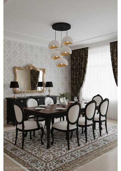 Beton Görünümlü Iskandinav &bohem Tarz 5’li Sarkıt Şık Avize (Ampul Hediyeli)