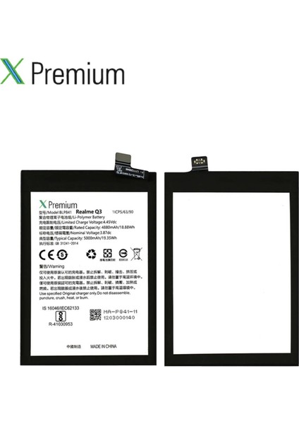 Xpremium Oppo Realme Q3 Uyumlu Batarya Pil Süper Yüksek Kalite 5000 Mah BLP841 fırsatları