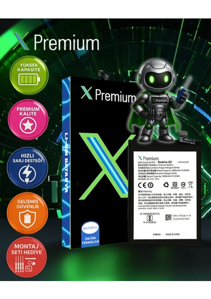 Xpremium Oppo Realme8 Uyumlu Batarya Pil Süper Yüksek Kalite 5000 Mah BLP841