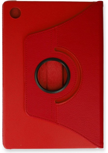 Ieg Samsung Galaxy Tab A9 Plus Kılıf 360 Tablet Deri Kılıf - Kırmızı