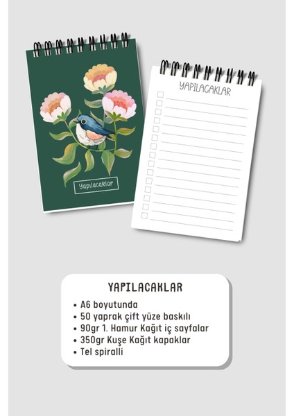 Yapılacaklar Listesi A6 Defter, Esnek Karton Kapaklı, Mini Defter modelleri