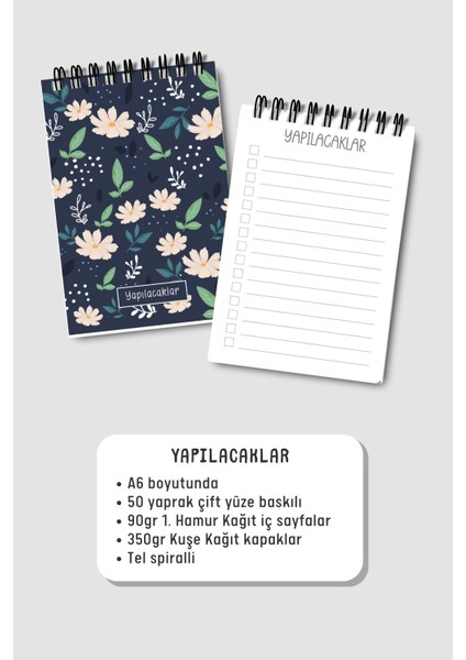 Yapılacaklar Listesi A6 Defter, Esnek Karton Kapaklı, Mini Defter modelleri