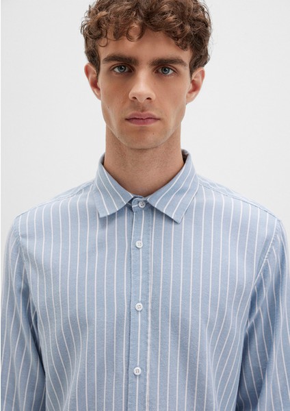 Çizgili Mavi Gömlek 0211709-90932