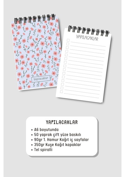 Yapılacaklar Listesi A6 Defter, Esnek Karton Kapaklı, Mini Defter modelleri