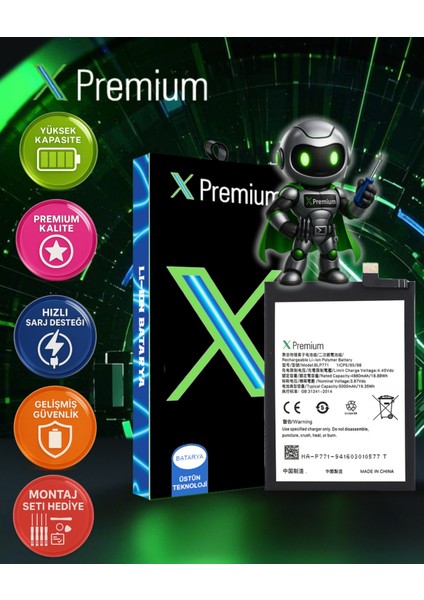 Xpremium Oppo REALME7I Uyumlu Batarya Pil Süper Yüksek Kalite 5000 Mah BLP771