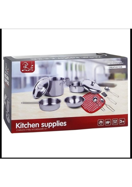 Kutulu Metal Küçük Şef Mutfak Oyuncak Seti Küçük Aşçı Fenomen Oyuncak Seti