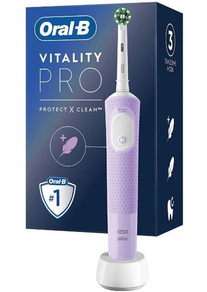 Diş Fırçası Şarjlı Vitality Pro Lila 2 Adet