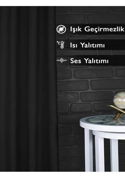 Işık Geçirmez Blackout Siyah Karartma Saten Perde