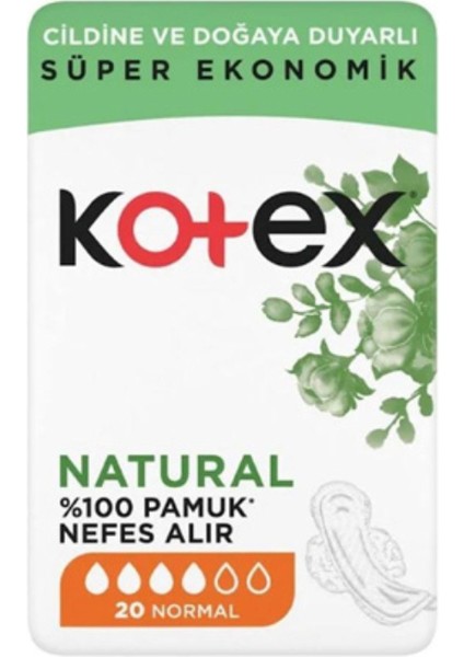 Naturel Dörtlü Normal 20'li 4 Adet
