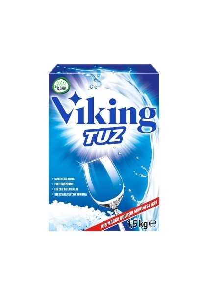 Bulaşık Makinesi Tuzu 1,5 Kg Etkili Çözüm ve Makine Koruma Sağlayan Doğal Tuz