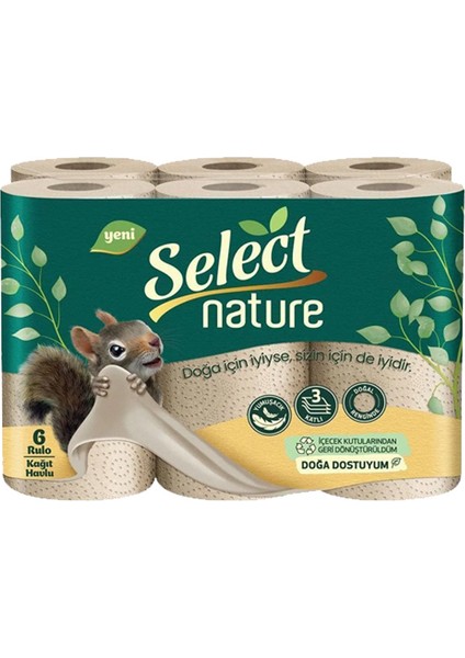 Select Nature Kağıt Havlu 6'lı 3 Adet