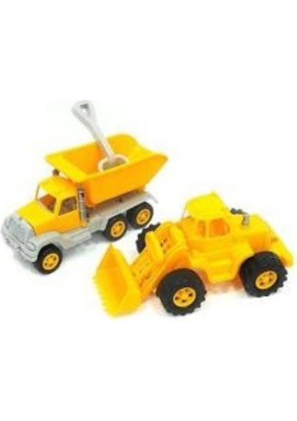 Oyuncak Kamyon ve Kepçe 2'li Set