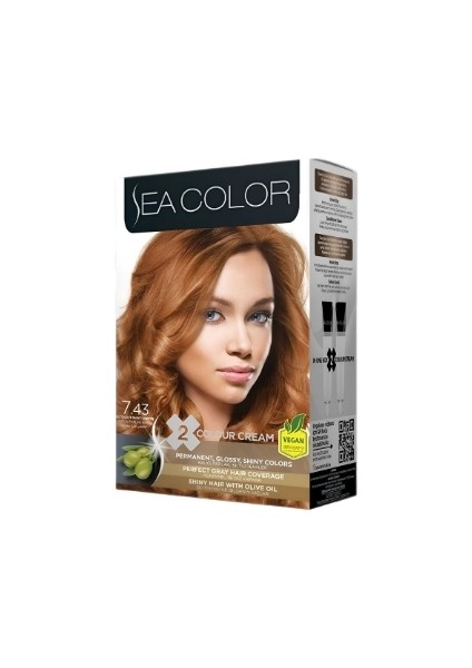 Color Kit Yogun Parlak Bakir 7.43 2 Adet